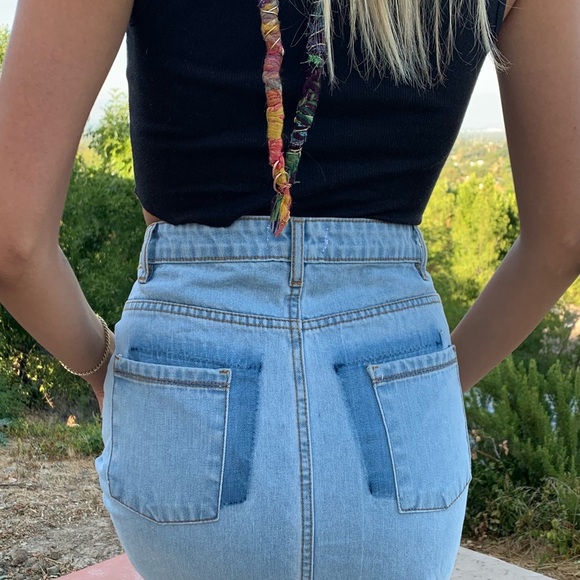 NWT Nasty Gal Button through Midi Skirt size XS - Picture 6 of 8